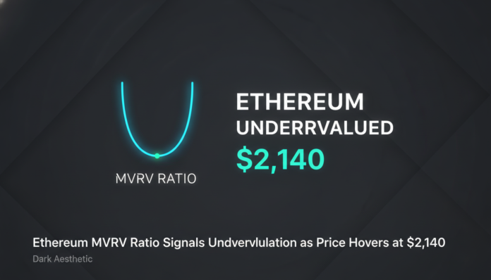Ethereum MVRV Ratio Signals Undervaluation as Price Hovers at $2,140