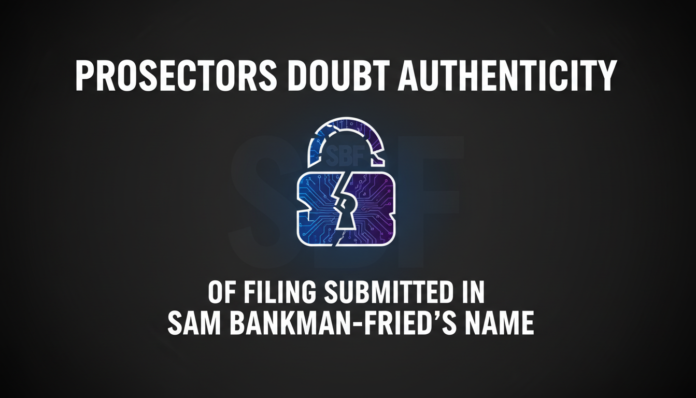 Prosecutors Doubt Authenticity Of Filing Submitted In Sam Bankman-Fried’s Name