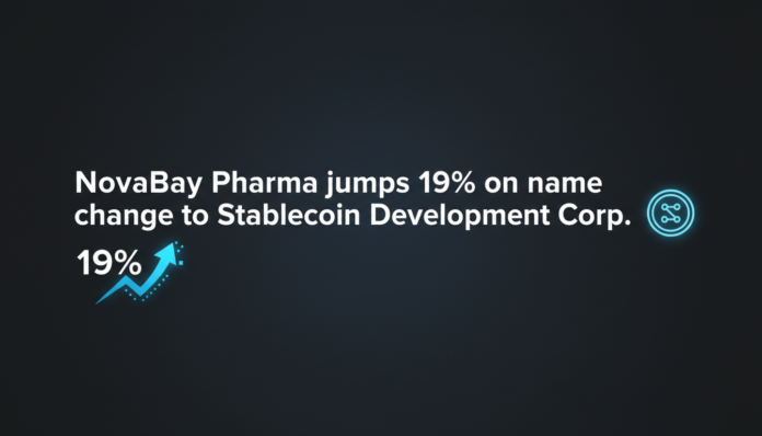 NovaBay Pharma jumps 19% on name change to Stablecoin Development Corp.