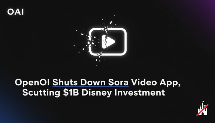 OpenAI Shuts Down Sora Video App, Scuttling $1B Disney Investment