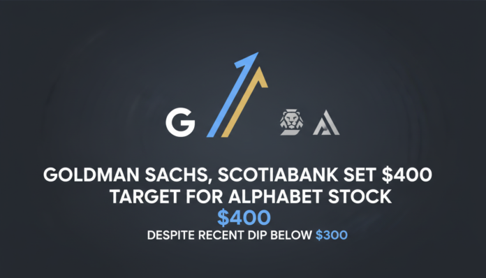 Goldman Sachs, Scotiabank Set $400 Target for Alphabet Stock Despite Recent Dip Below $300