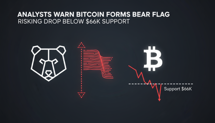Analysts Warn Bitcoin Forms Bear Flag, Risking Drop Below $66K Support