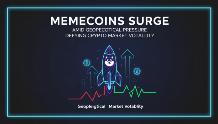 Memecoins Surge Amid Geopolitical Pressure, Defying Crypto Market Volatility