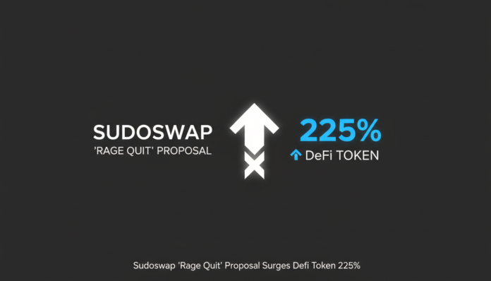 Sudoswap 'Rage Quit' Proposal Surges DeFi Token 225%