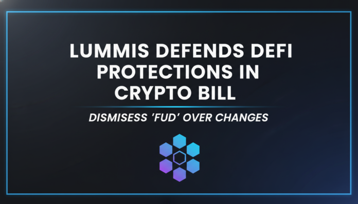 Lummis Defends DeFi Protections in Crypto Bill, Dismisses 