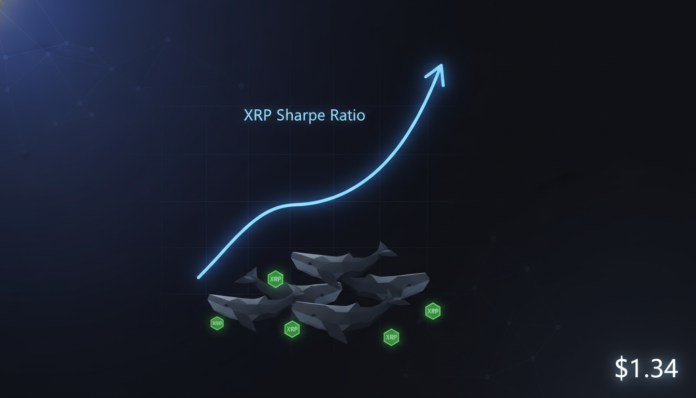 XRP Sharpe Ratio Turns Positive Amid Whale Accumulation, Price at $1.34