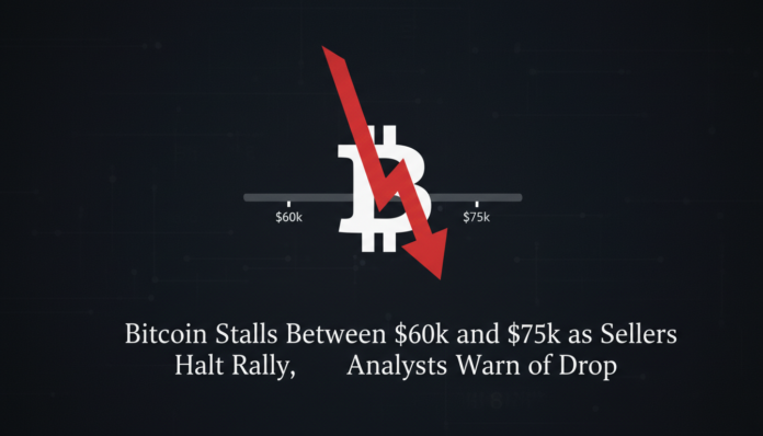 Bitcoin Stalls Between $60k and $75k as Sellers Halt Rally, Analysts Warn of Drop