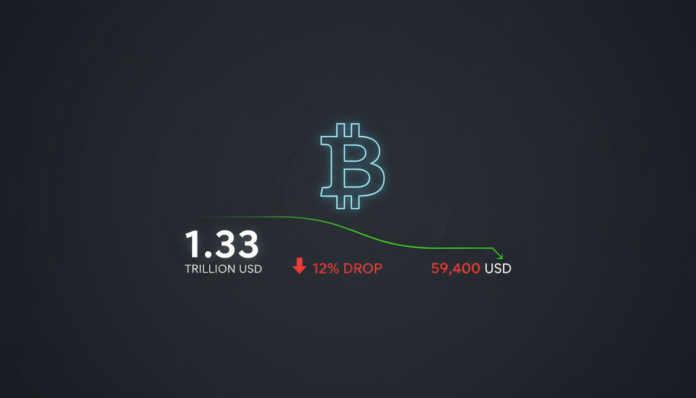 Bitcoin Holds $1.33 Trillion Market Cap Amid Fears of 12% Drop to $59,400