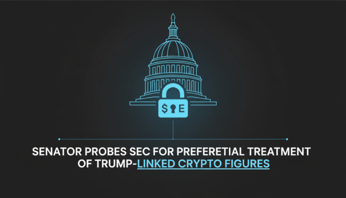 Senator Probes SEC for Preferential Treatment of Trump-Linked Crypto Figures