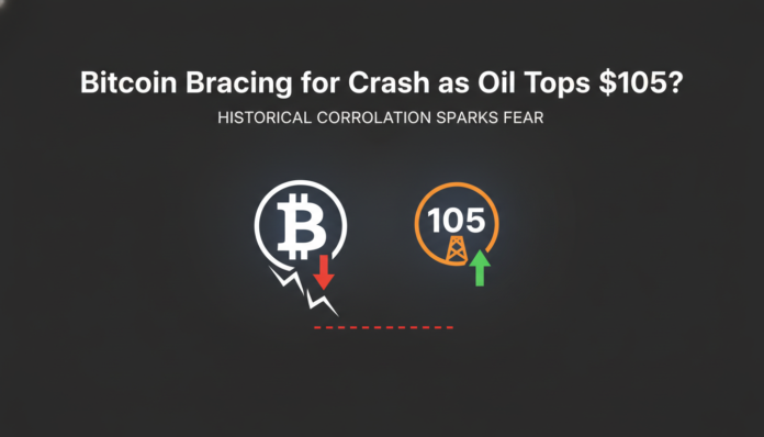 Bitcoin Bracing for Crash as Oil Tops $105? Historical Correlation Sparks Fear