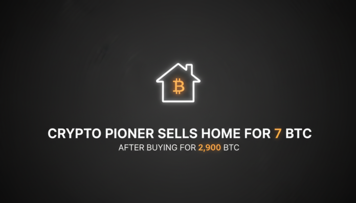 Crypto Pioneer Sells Home for 7 BTC, After Buying for 2,900 BTC