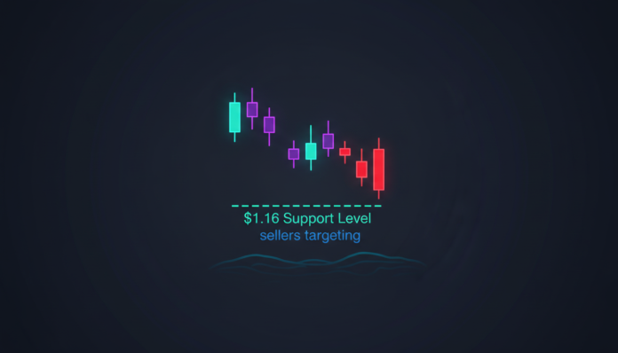 NEAR Price Drops 2.3% as Sellers Target Key $1.16 Support Level