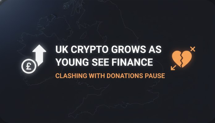 UK Crypto Grows as Young See Finance, Clashing With Donations Pause
