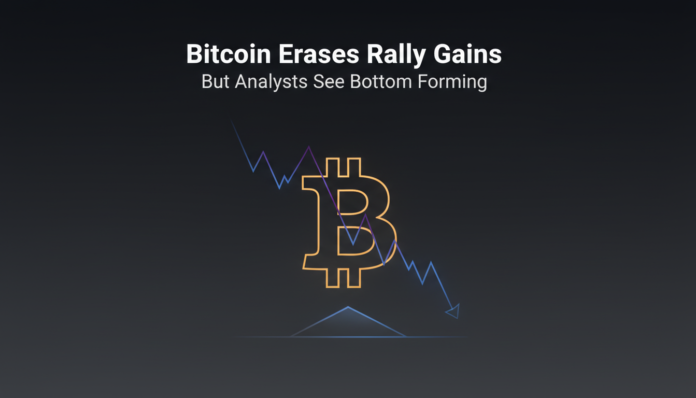 Bitcoin Erases Rally Gains, But Analysts See Bottom Forming