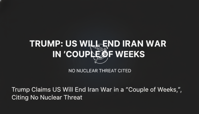 Trump Claims US Will End Iran War in a 