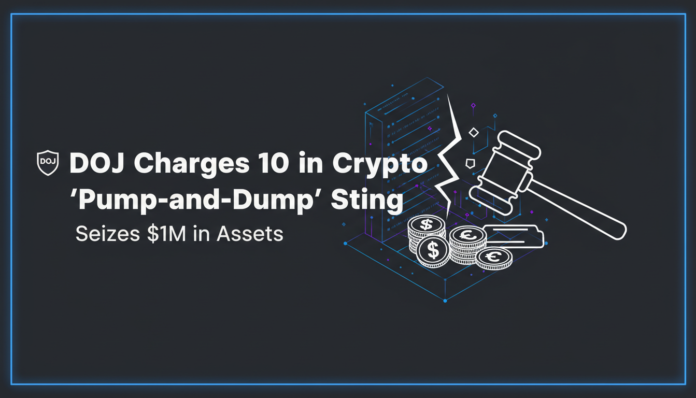 DOJ Charges 10 in Crypto ‘Pump-and-Dump’ Sting, Seizes $1M in Assets