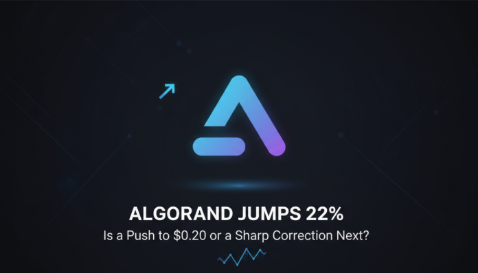 Algorand Jumps 22%: Is a Push to $0.20 or a Sharp Correction Next?