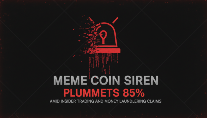 Meme Coin SIREN Plummets 85% Amid Insider Trading and Money Laundering Claims