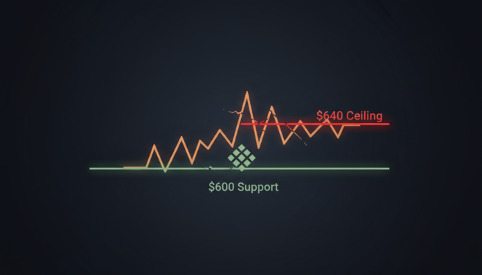 BNB Stuck at $600 Support, Faces Tough $640 Ceiling