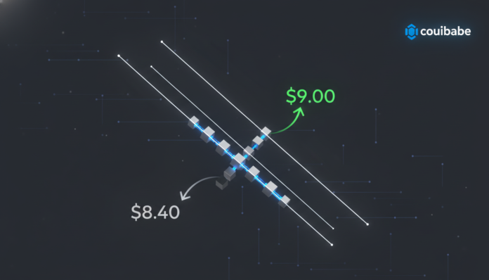 Chainlink Bearish Channel Threatens $8.40, Eyes Potential Rally to $9 Amid Coinbase Growth
