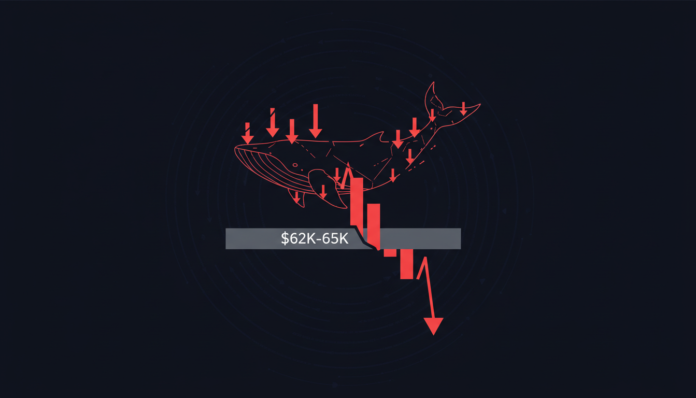 Bitcoin Whale Selling Intensifies, Putting Key $62K-$65K Support Zone Under Pressure