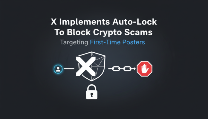 X Implements Auto-Lock to Block Crypto Scams Targeting First-Time Posters