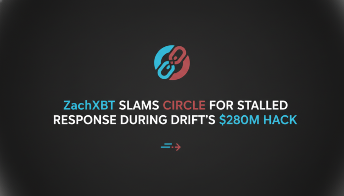 ZachXBT Slams Circle for Stalled Response During Drift's $280M Hack