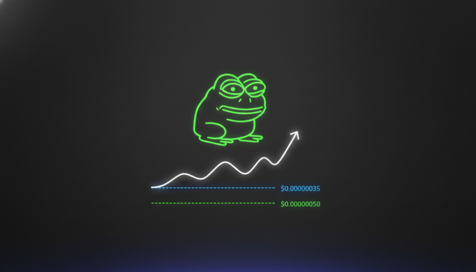 PEPE Coin Holds Key Support Above $0.0000035, Potential Rebound to $0.0000050