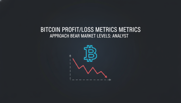Bitcoin Profit/Loss Metrics Approach Bear Market Levels: Analyst
