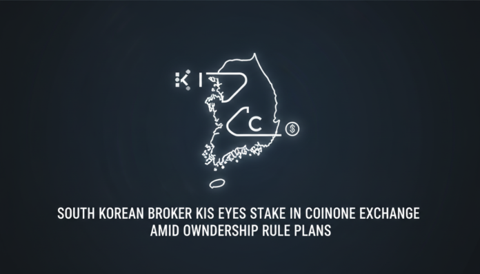 South Korean Broker KIS Eyes Stake in Coinone Exchange Amid Ownership Rule Plans