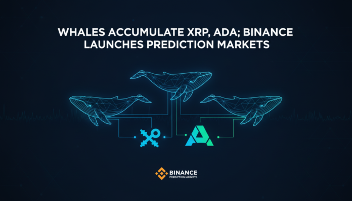 Whales Accumulate XRP, ADA; Binance Launches Prediction Markets