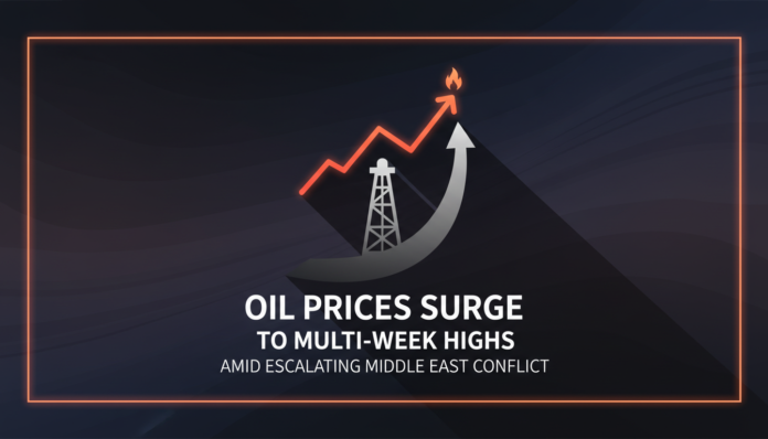 Oil Prices Surge to Multi-Week Highs Amid Escalating Middle East Conflict