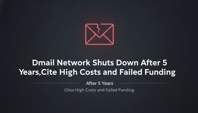Dmail Network Shuts Down After 5 Years, Cites High Costs and Failed Funding