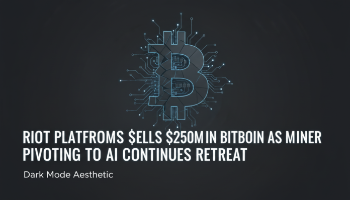 Riot Platforms Sells $250M in Bitcoin as Miner Pivoting to AI Continues Retreat