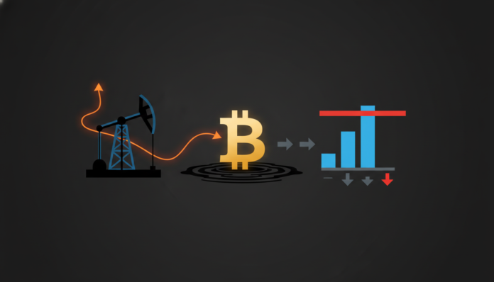 Higher Oil Prices Spur Bitcoin Hedging; Short-Term Holders Cap Rally Potential