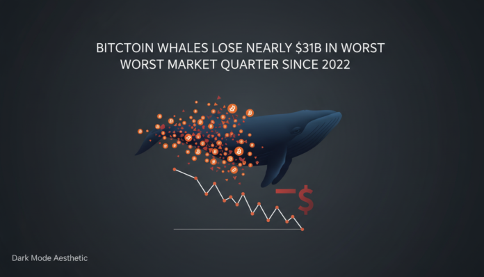 Bitcoin Whales Lose Nearly $31B in Worst Market Quarter Since 2022