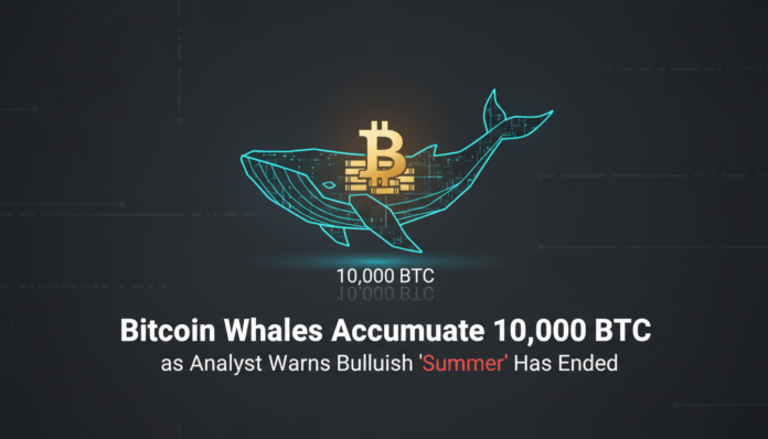 Bitcoin Whales Accumulate 10,000 BTC as Analyst Warns Bullish 