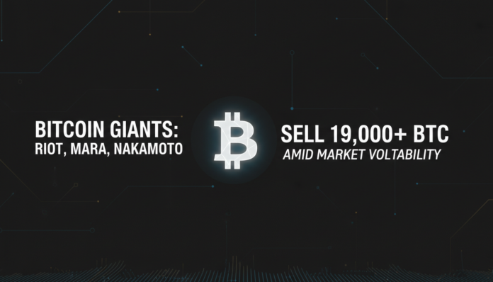 Bitcoin Giants: Riot, MARA, Nakamoto Sell 19,000+ BTC Amid Market Volatility