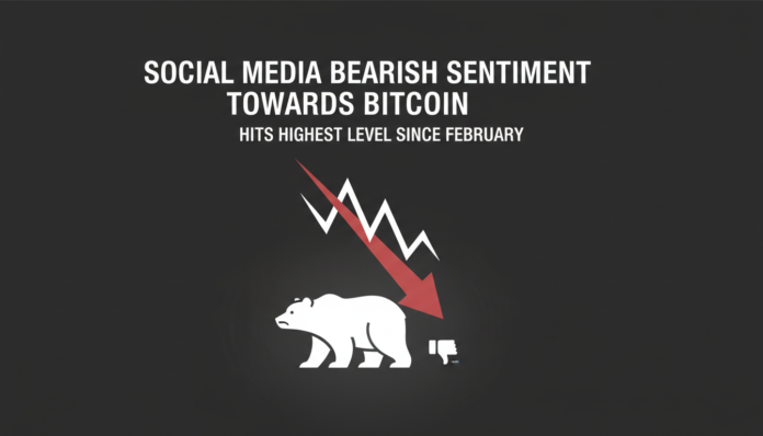 Social media bearish sentiment towards Bitcoin hits highest level since February