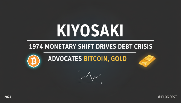Kiyosaki: 1974 Monetary Shift Drives Debt Crisis, Advocates Bitcoin, Gold