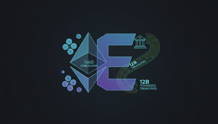 Ethereum Holds $166B in Stablecoins, Tops $12B in Tokenized Treasuries