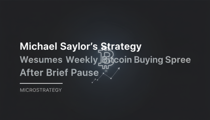 Michael Saylor's Strategy Resumes Weekly Bitcoin Buying Spree After Brief Pause