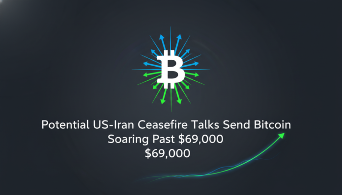 Potential US-Iran Ceasefire Talks Send Bitcoin Soaring Past $69,000