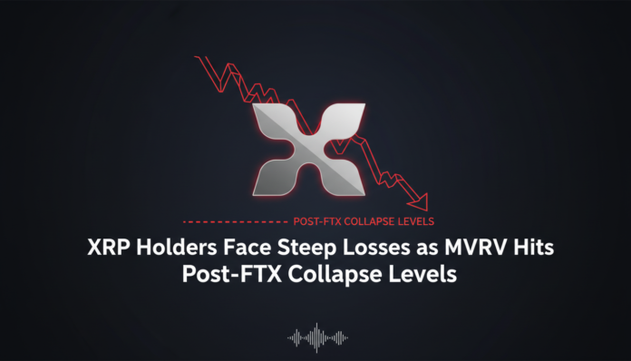 XRP Holders Face Steep Losses as MVRV Hits Post-FTX Collapse Levels