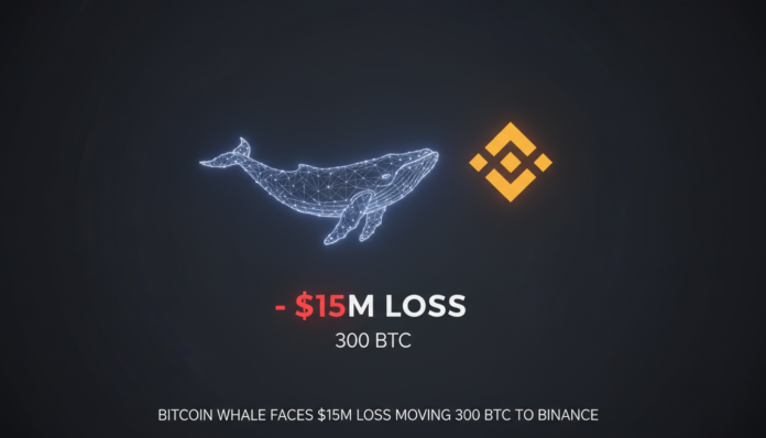 Bitcoin Whale Faces $15M Loss Moving 300 BTC to Binance