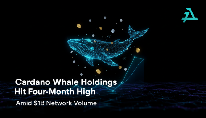 Cardano Whale Holdings Hit Four-Month High Amid $1B Network Volume