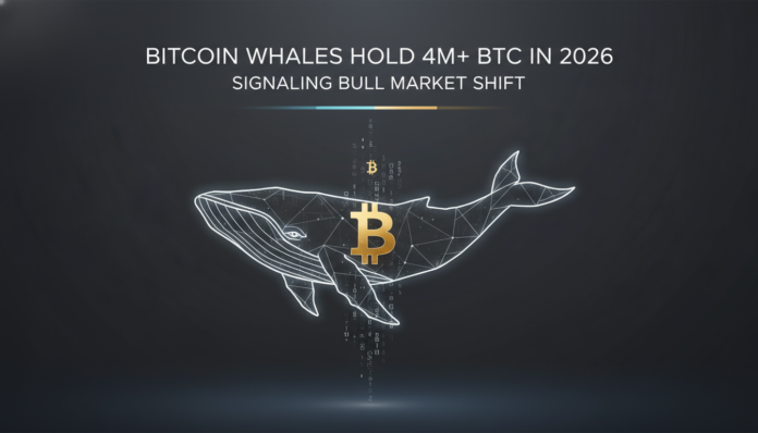 Bitcoin Whales Hold 4M+ BTC in 2026, Signaling Bull Market Shift