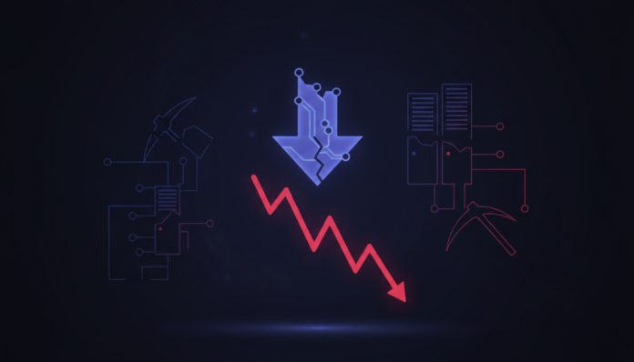 Bitcoin Mining Hashrate Drops Nearly 6% Amid Price Slump, Geopolitical Tensions