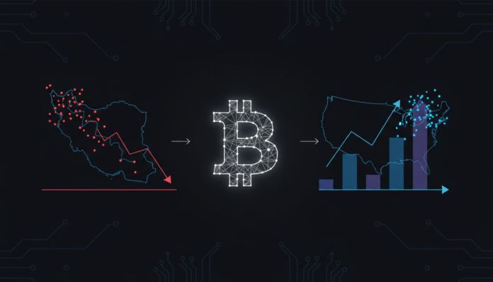 Bitcoin Network Resilient Despite 77% Iran Hashrate Crash, Mining Power Shift to US & Russia