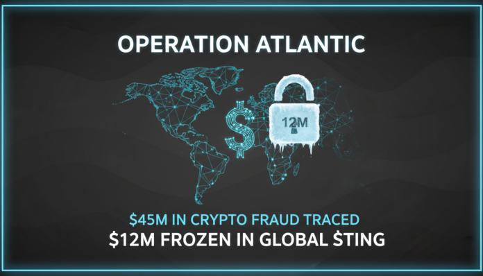 Operation Atlantic: $45M in Crypto Fraud Traced, $12M Frozen in Global Sting